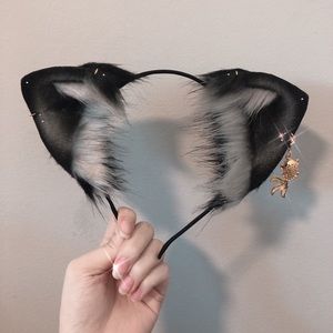 Monochrome Faux Fur Cat Ears